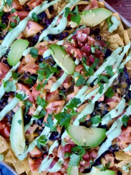 high protein vegetarian nachos with tofu